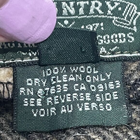 Ralph Lauren Country 100% Wool Skirt Sz 4 Buffalo Check Black Cream Blanket USA - Picture 8 of 11